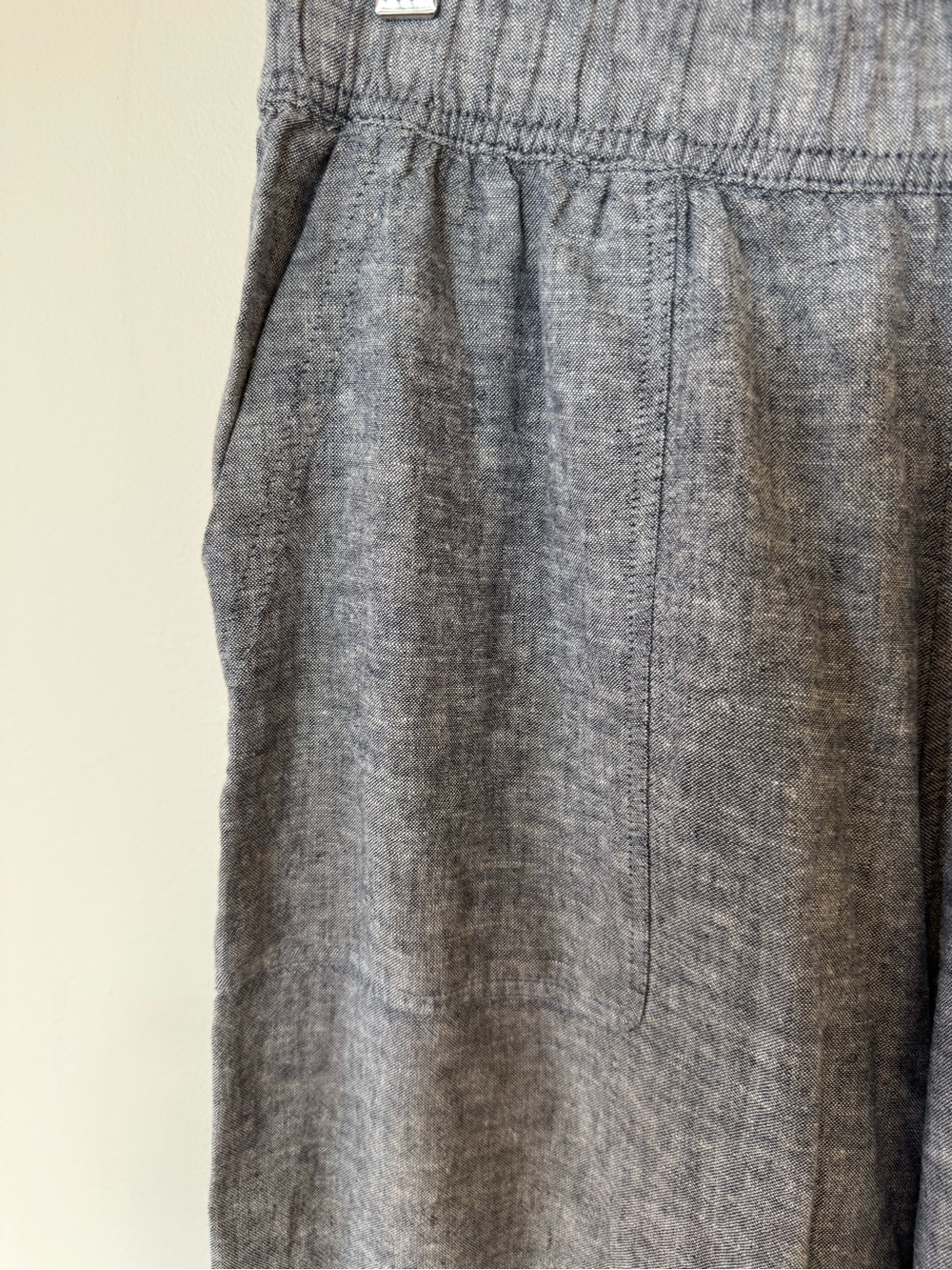 Sigrid Olsen Heather Gray Linen-Blend Pants - Picture 3 of 4